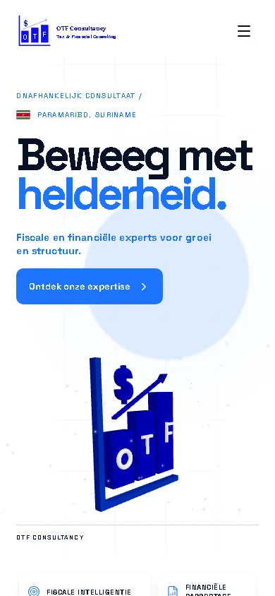 OTF Consultancy website on mobile